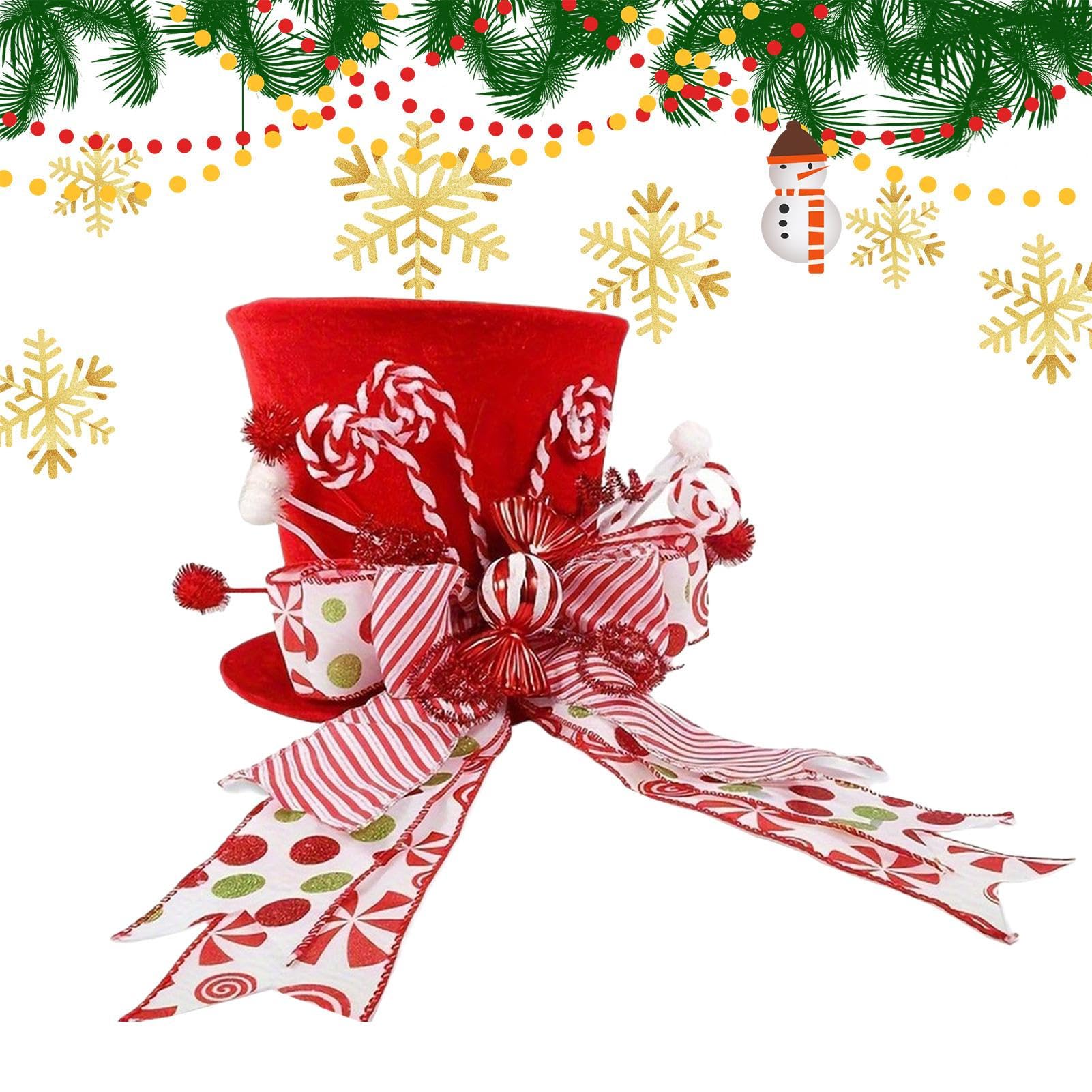 Nœuds pour cime de sapin de Noël et chapeau élégant pour sublimer votre salon en famille