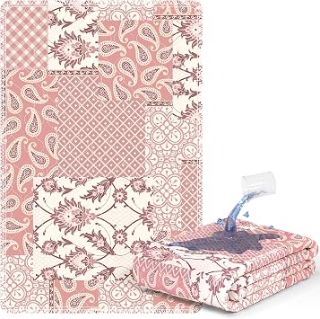 MILDPLUS Printed Washable Bed Pads 34"X52" Reusable Underpads Waterproof Mattress Protector Incontinence Large Bed Pads Pee Pads for Adults, Kids or Pets Pink