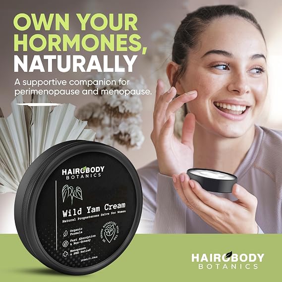 HAIROBODY Botanics Wild Yam Cream 100ml – Natural Progesterone Cream for Hormone Balance
