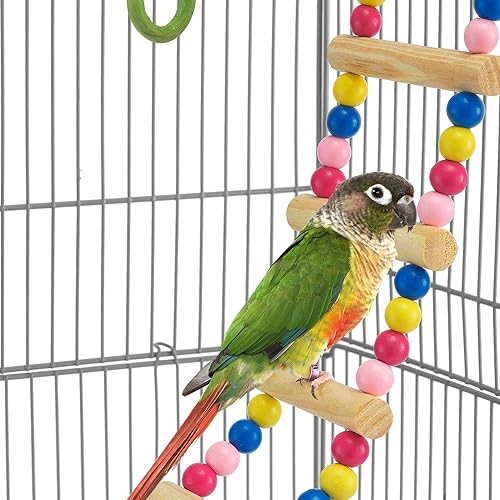 Miniatura 6 de Yaheetech Jaula de metal para pájaros con soporte desmontable para loros medianos y pequeños, periquitos periquitos, cacatúas Gris