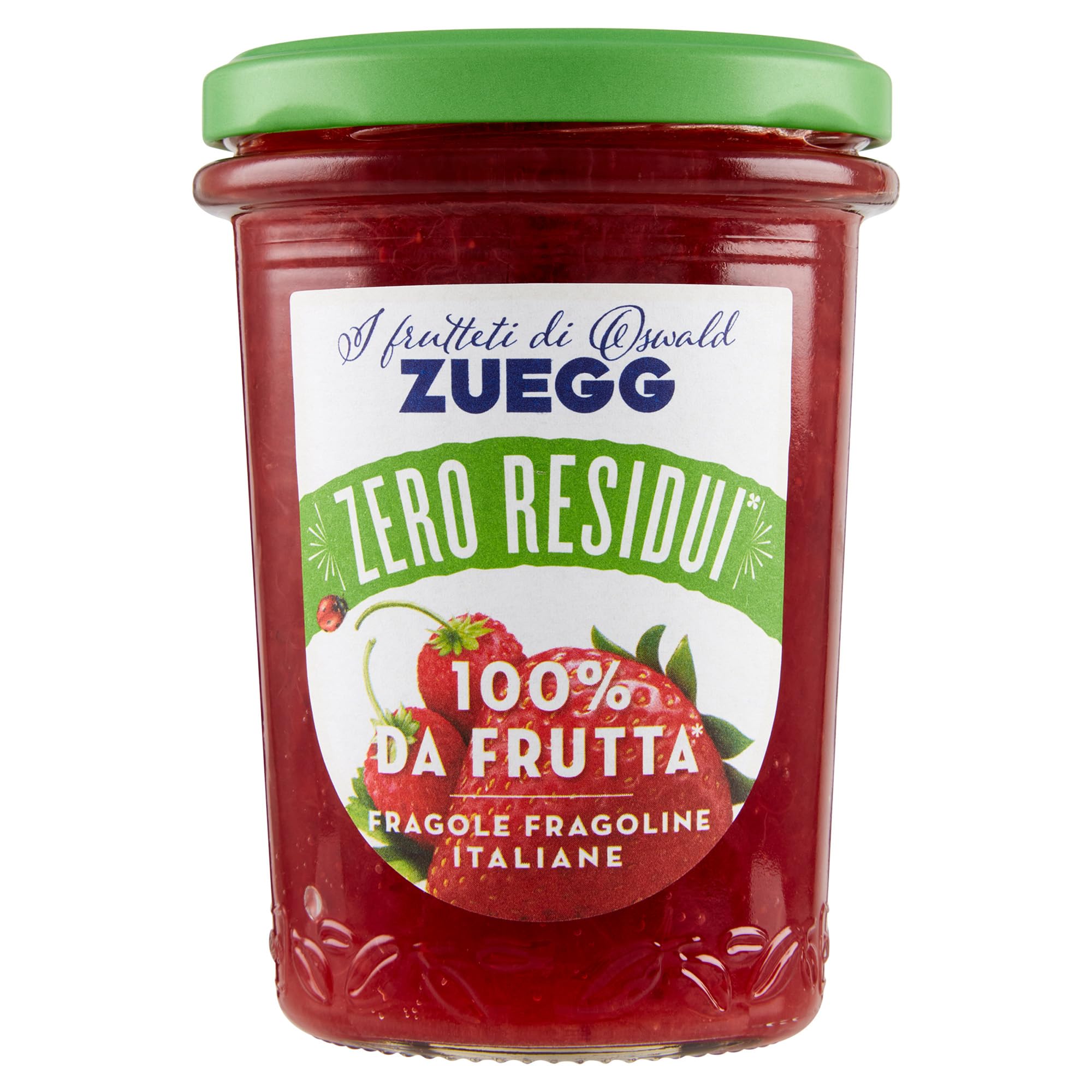 Zuegg, Composta di Fragole e Fragoline Zero Residui 100% da Frutta, Fragole e Fragoline Italiane - Tutti Ingredienti Derivati Dalla Frutta, Naturalmente Senza Glutine, Prodotto Vegano (4x 230 grammi)