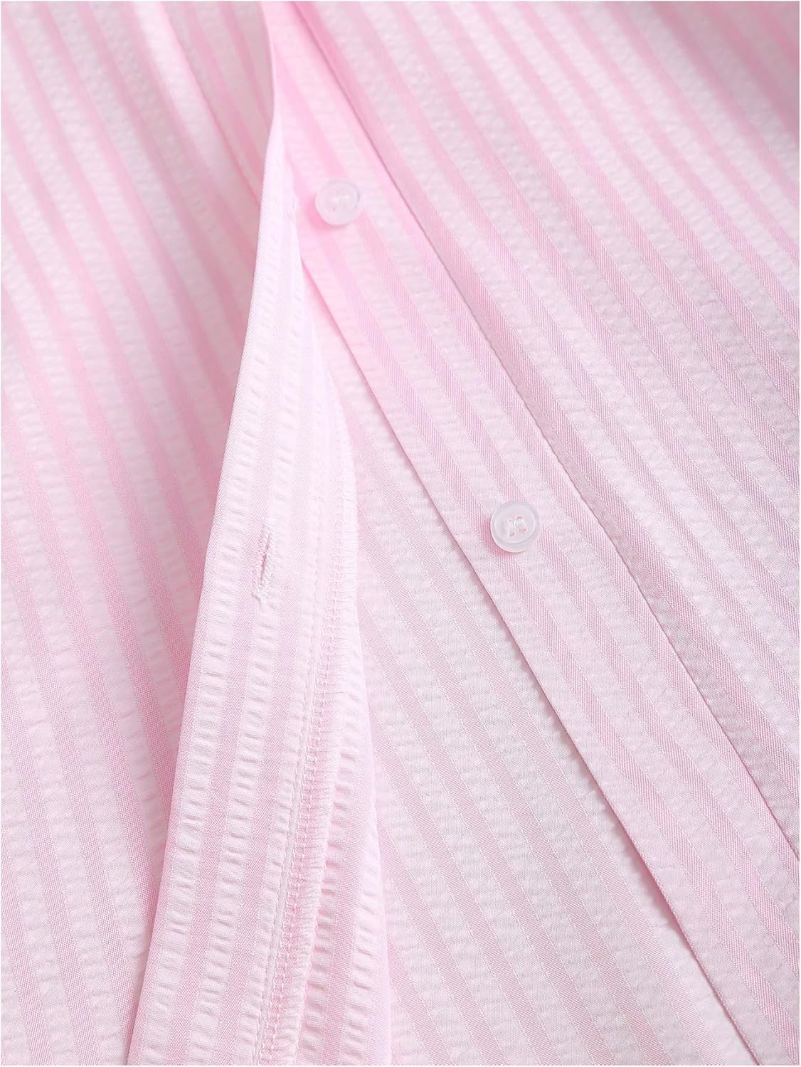 SOLY HUX Women's Striped Short Sleeve Shirt Dress Button Down Collared Fitted Min Dresses