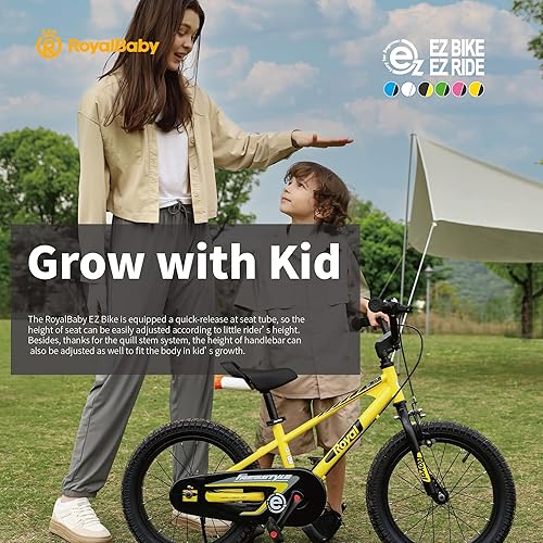Miniatura 2 de Royalbaby EZ Kids Innovation - Bicicleta de aprendizaje 2 en 1 con pedal y equilibrio, 12141618 pulgadas, para niños y niñas de 3 a 9 años, varios