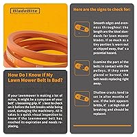 Vista 6 de Correa de transmisión GX24154 / Cable de Kevlar / 1/2 pulgadas x 98.25 pulgadas - Compatible con modelos John Deere D105 E100 X105 X106