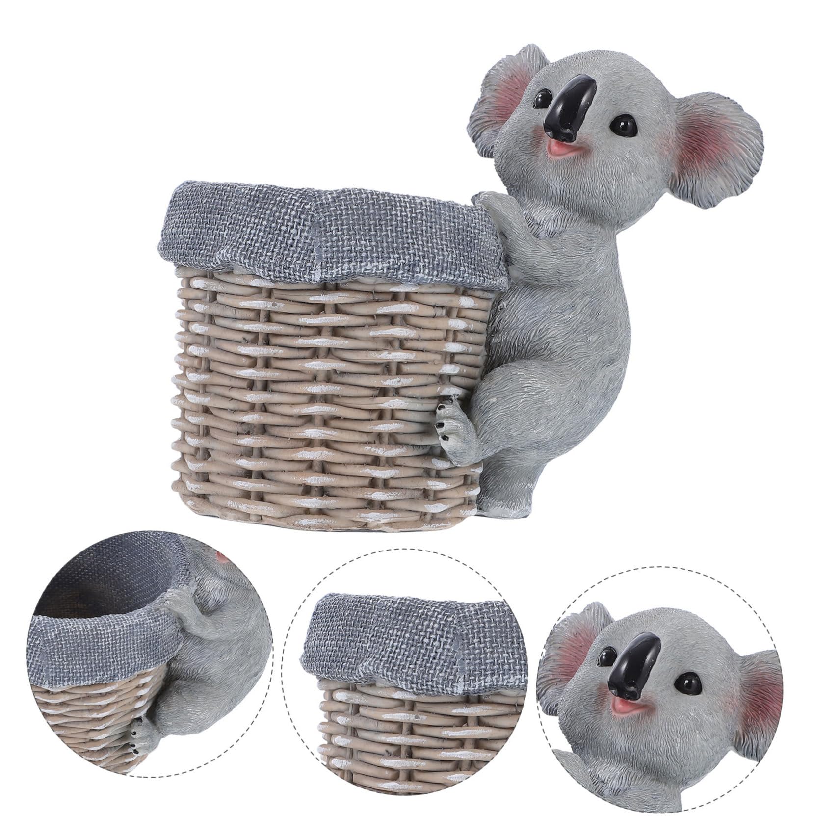 NUOBESTY Organizza La Tua Scrivania Con Il Portapenne 3d Koala - Portapenne Da Trucco in Resina E Portatile