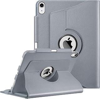 Fintie Hülle für iPad Air 11 Zoll (27,9 cm) M2 (2024), iPad Air 5th Generation (2022) / Air 4th Gen (2020) 10,9 Zoll (27,7 cm) mit Stifthalter, 360 Grad drehbare Schutzhülle, Ständer, wolkenblau