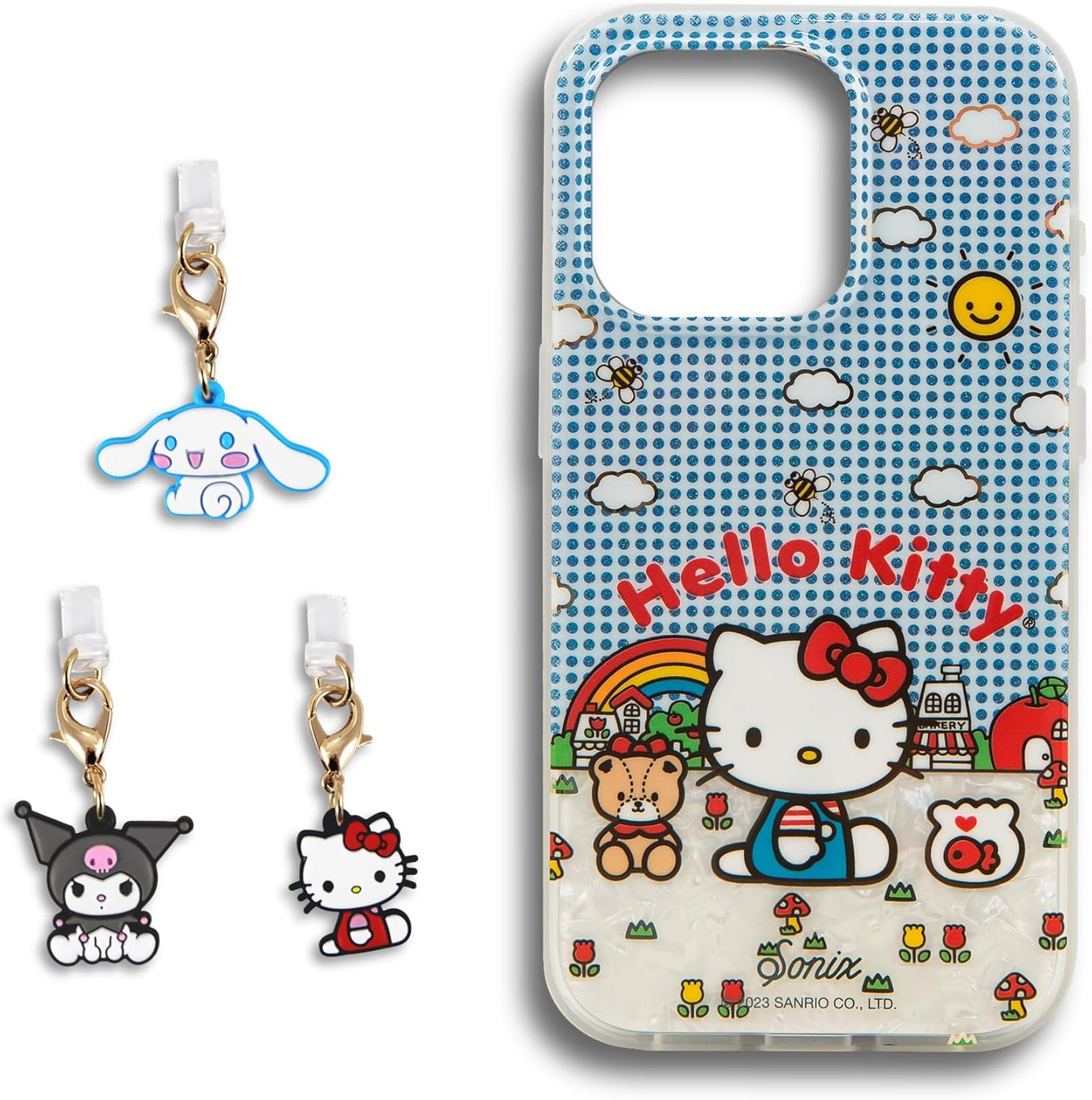 Sonix x Sanrio Case + Charging Port Charms (Hello Kitty, Cinnamoroll, Kuromi) for iPhone 15 Pro | Good Morning Hello Kitty