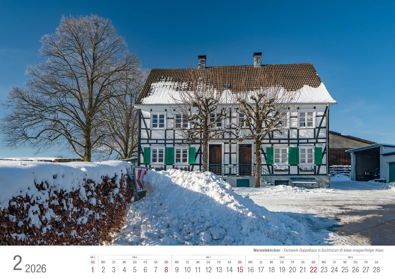 Wermelskirchen 2026 Bildkalender A3 Spiralbindung