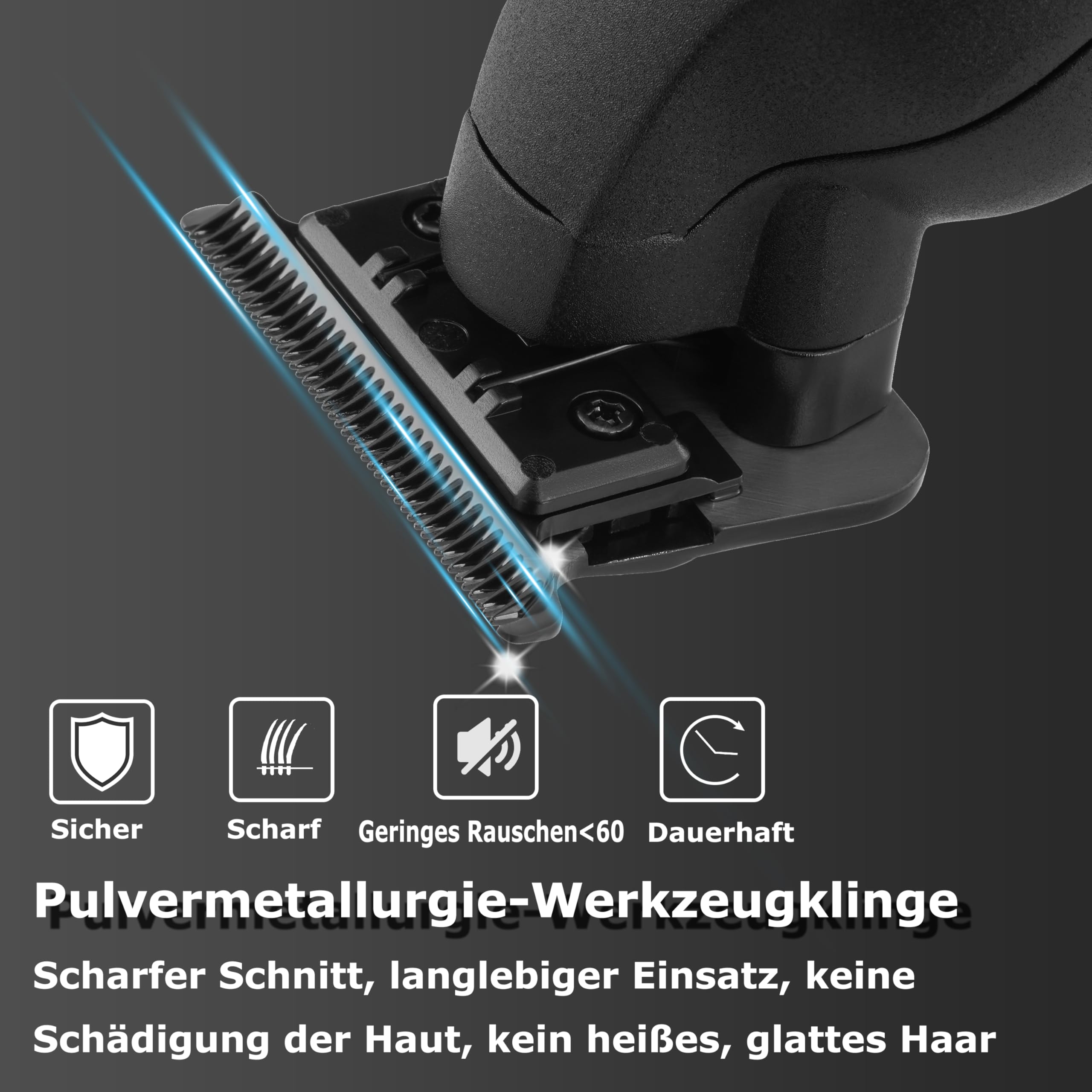 KEMEI 2293 Professioneller Haar-/Bartschneider für Männer, Zero Gapped-Haarschneider für Friseure mit T-Klinge, kabellos, wiederaufladbar, Geschenk für Männer