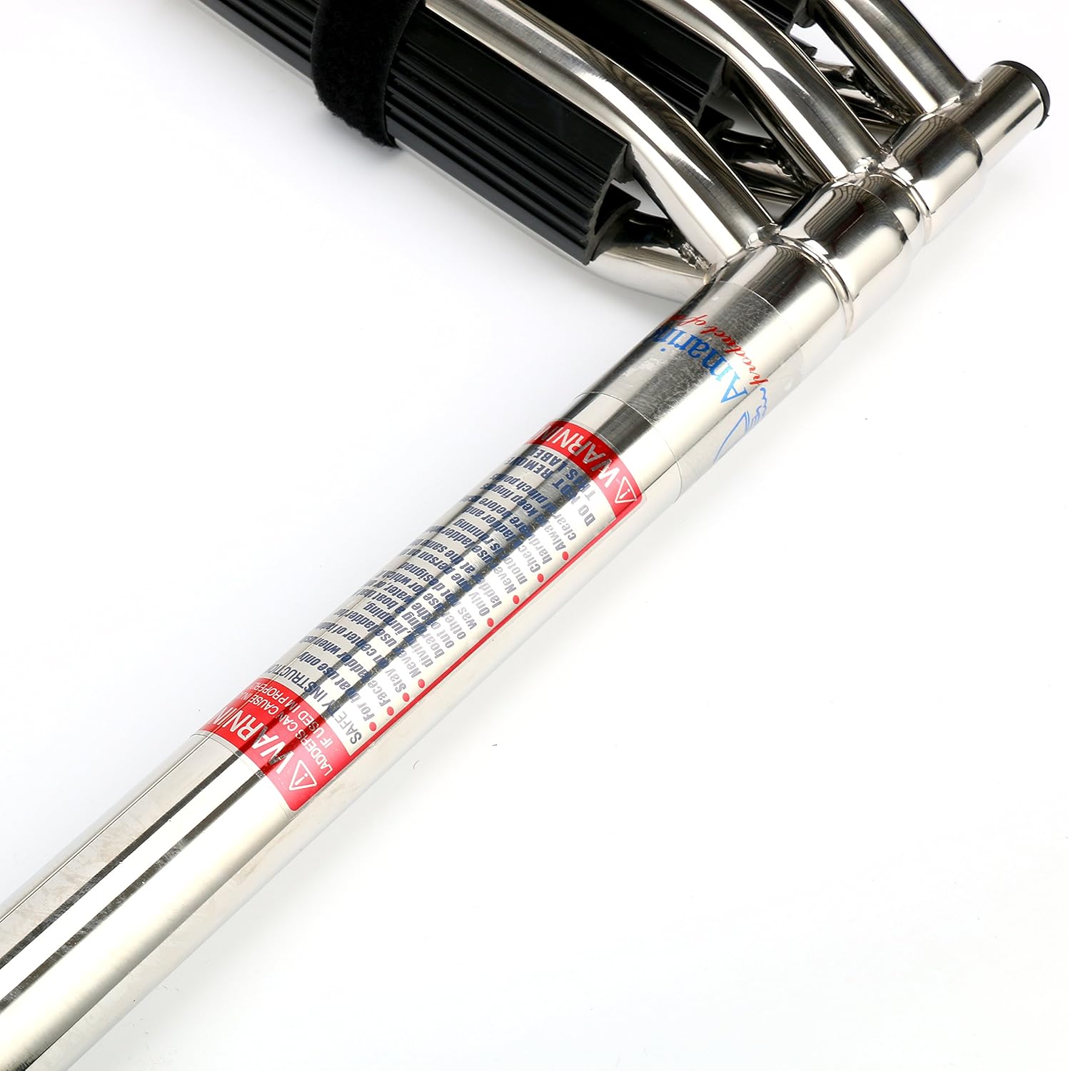 Amarine Made 3 Step Boat Ladder Wide Steps Stainless Steel Telescoping Swim Ladder Pontoon Ladders Dock Swim Step for Boat