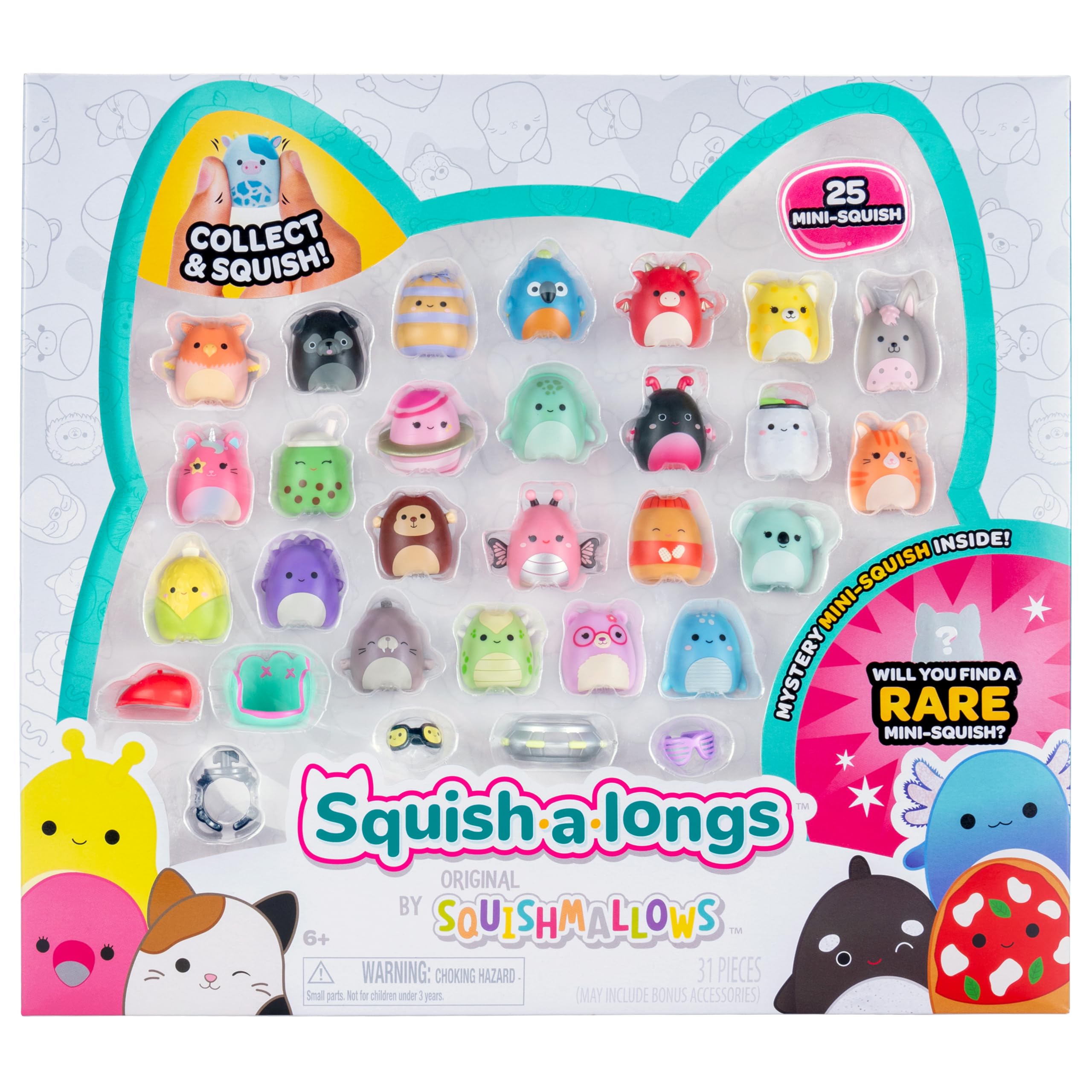Squish-a-longs Mini-Squish Pack de 25 (Ola 3, Estilo 1)