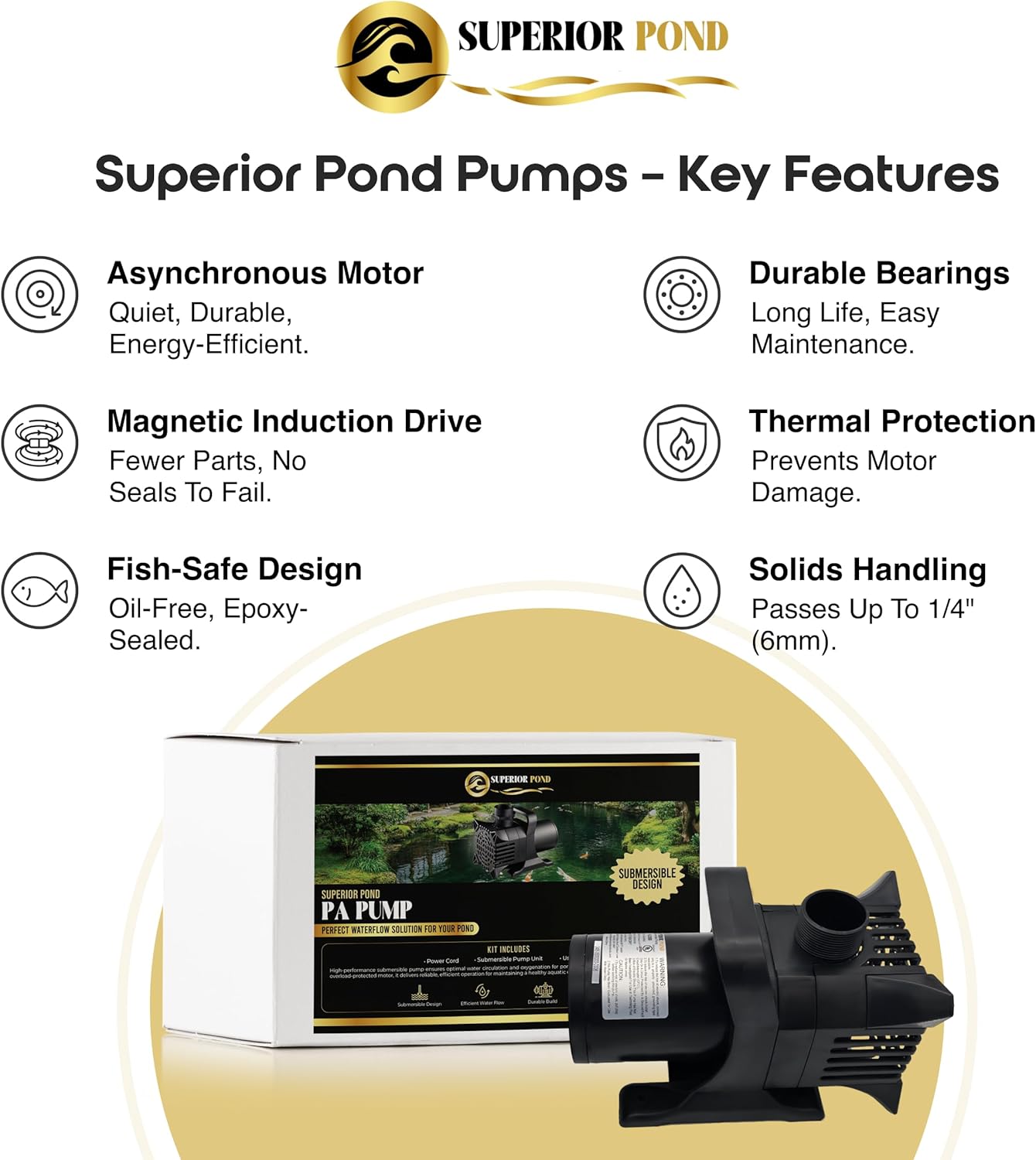 Asynchronous Pond Pump PA3500 3500 GPH