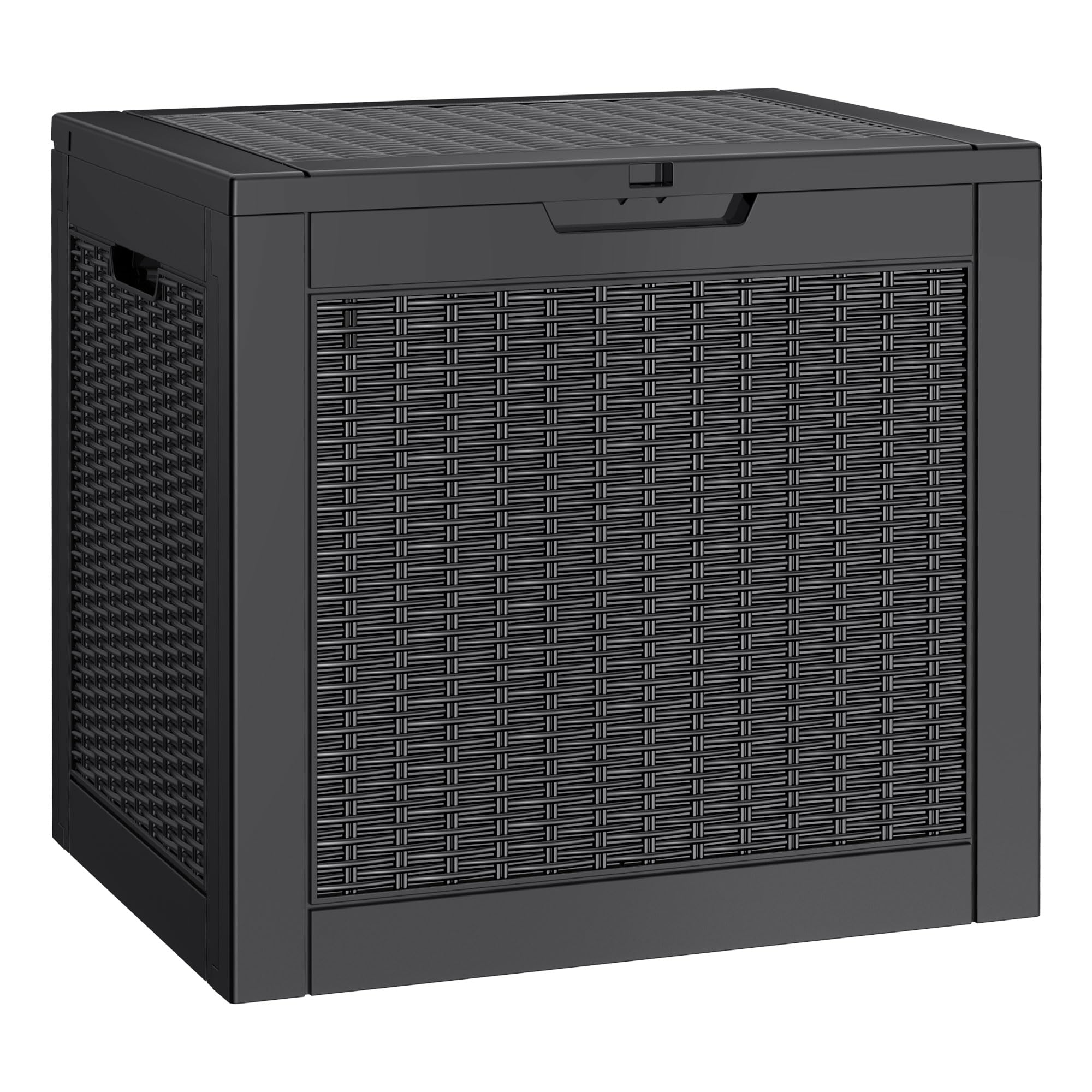 NUNU LAB 31 Gallon Outdoor Storage Box Waterproof,Indoor Outside Deck Boxes,Backyard Storage Bin For Package Delivery,Garden Tools,Patio Cushions,Pool Accessories,Storage Bench Lockable Lid,Tool Box