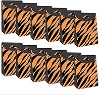Vista 5 de Big Dot of Happiness Tiger Print - Bolsas de regalo de selva - Cajas de regalos para fiesta - Juego de 12