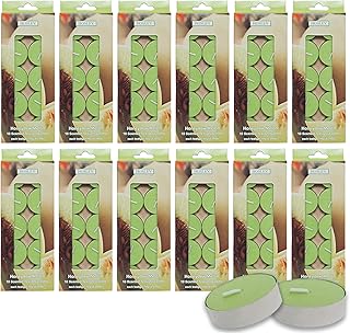 Hosley 120 PCs Bulk Pack Honeydew Melon Fragrance Highly Scented Tea Light Candle. Ideal for Wedding Church Vigil Emergency Lanterns Spa Aromatherapy Party Reiki Candle Garden