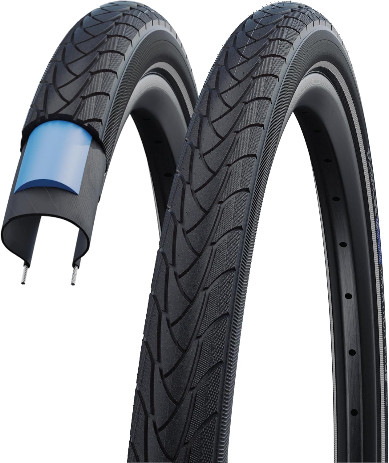 Schwalbe Marathon Plus Bicycle tire- 16, 20, 24, 26, 27.5 & 28 inches – Flat-Less tire for Bicycles – SmartGuard