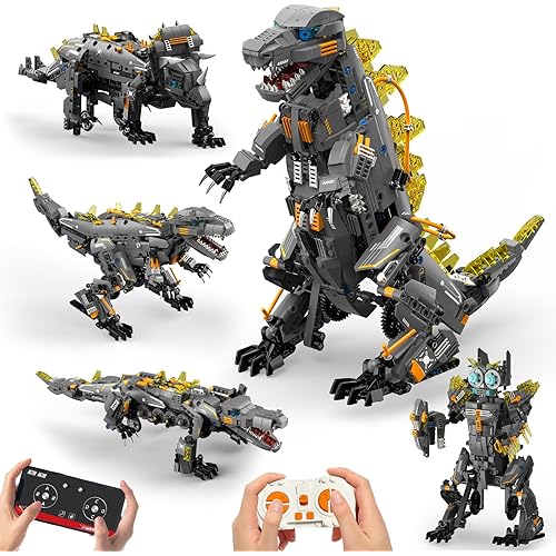 Sunrad 5 in 1 STEM Robot Building Kit, 935Pcs APP & Remote Control Robot Toys for Kids Age 8-14+, Engineering Technic Coding Robotic, Build RC Robots Set Science Educational Toy Gift for Boys Girls