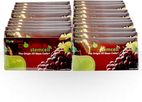 20 Packs PhytoScience Double Stem Cell Apple Grape StemCell Anti Ageing Natural Skin Care Health Boost Immune,Antioxidant,Reduce Wrinkles,Fine Lines