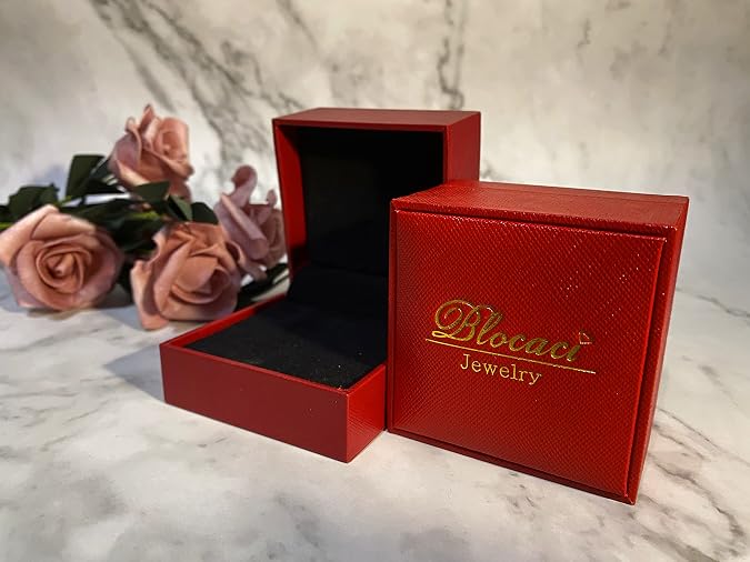 Blocaci Engagement Ring 1-3 CT Three Stone Moissanite Oval Cut Engagement Rings for Women 10k 14k 18k White Gold Rose Gold Yellow Gold Free Engraving