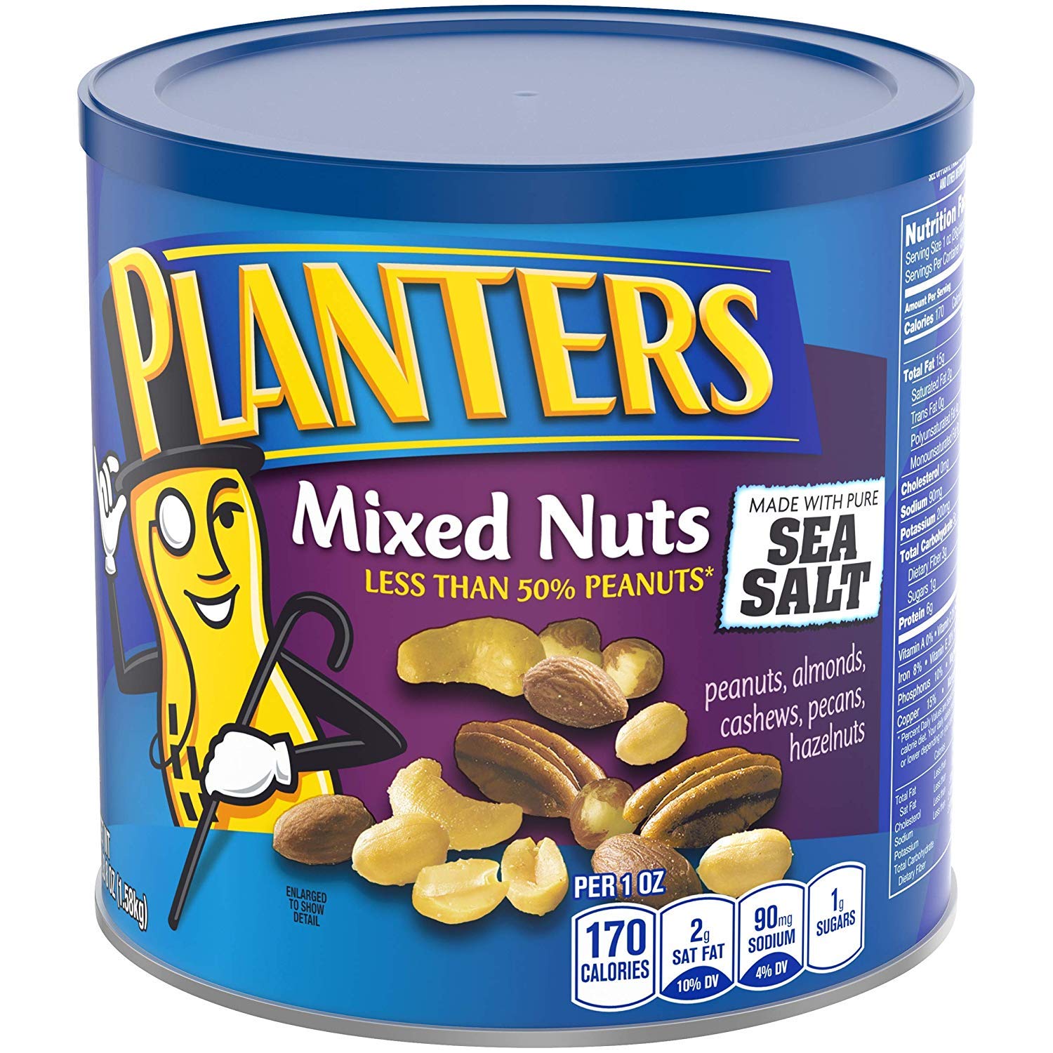 Planters Mixed Nuts, Mixed Nuts, Regular, 56 Ounce