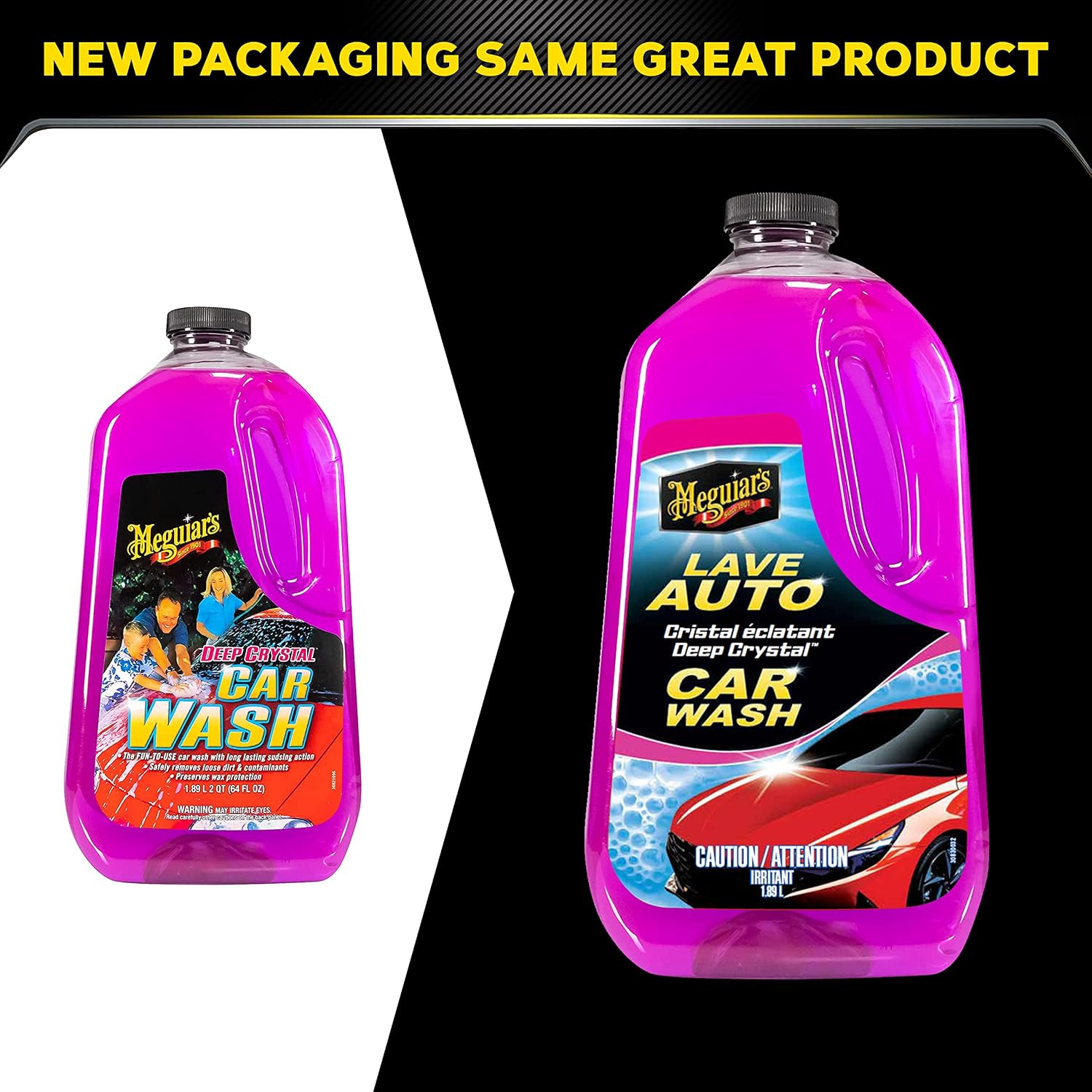 Meguiar’s Deep Crystal Car Wash - pH Balanced Formula for Regular Washes and a Spotless Finish - Celebrate Father's Day With Enhanced Shine and Cleaning for His Ride - 64 Oz