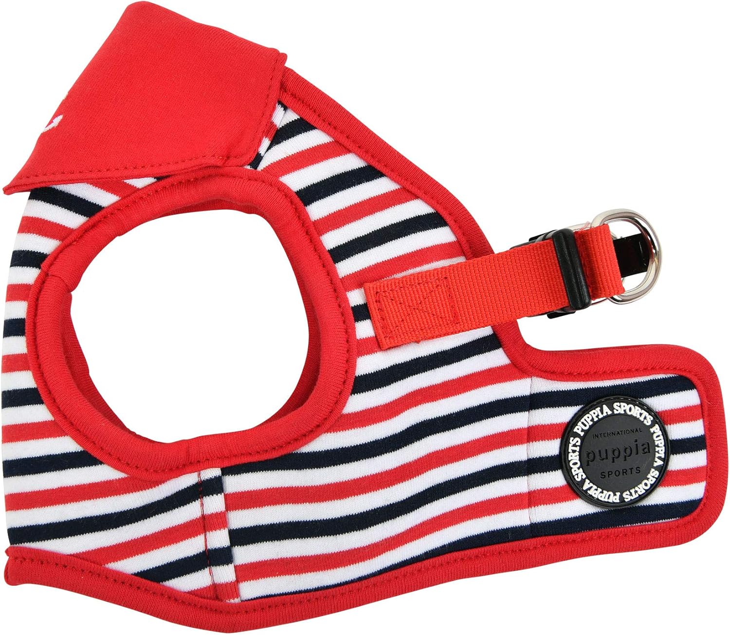 Puppia Seaman Harness B Dog Harness, Red, M