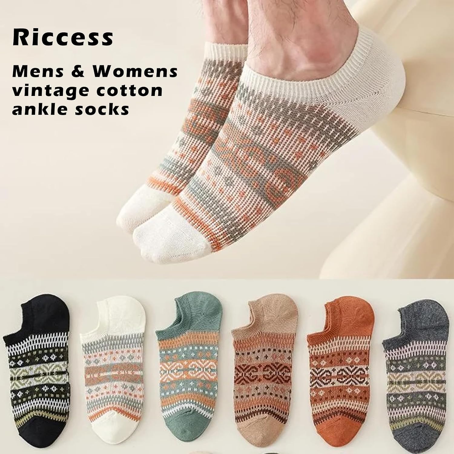 Womens Cute No Show Socks 4/5/6/7/8 Pairs - Aesthetic Non Slip Invisible Low Cut for Flats Loafers Breathable Soft