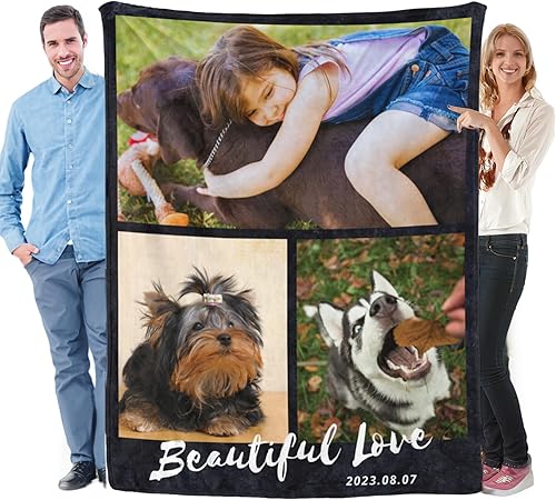 Manta de franela personalizada con fotos, envío de texto al día siguiente, regalos personalizados perfectos para madre, padre, esposa, hombres,