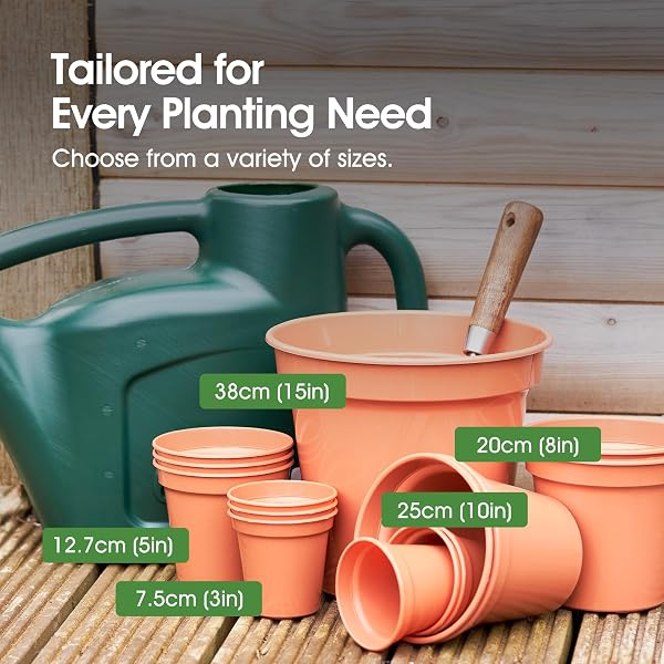 WHITEFURZE 12.7CM GARDEN POT - TERRACOTTA SET OF 5 - 4