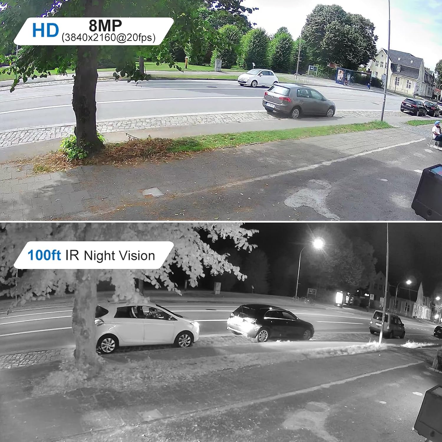 Anpviz UltraHD 4K (8MP) Security IP PoE Dome Camera Outdoor with Microphone/Audio, 3840x2160, Human Vehicle Detection, 100ft IR Night Vision, 2.8mm Wide Angle, IP66, Not PTZ,IPC-D280W-S (U Series)