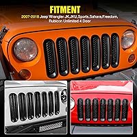 Vista 6 de Nilight Protector de insertos de malla con clip para parrilla para Wrangler JK 2007-2017