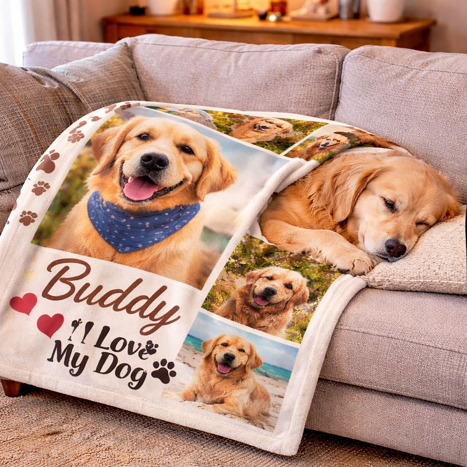 VENEZIANO Gruppo coperta personalizzata - plaid in pile personalizzato con foto, testi o loghi - ideale per regalo di ogni occasione - 100% made in italy
