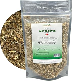 Alkaline Bitter Detox Tea - Herbal Digestive & Detox Support - 100% Natural, Vegan, Non-GMO, 4 0z Loose Leaf Tea