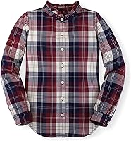 Vista 1 de Hope & Henry Blusa plisada de manga larga con botones para niña