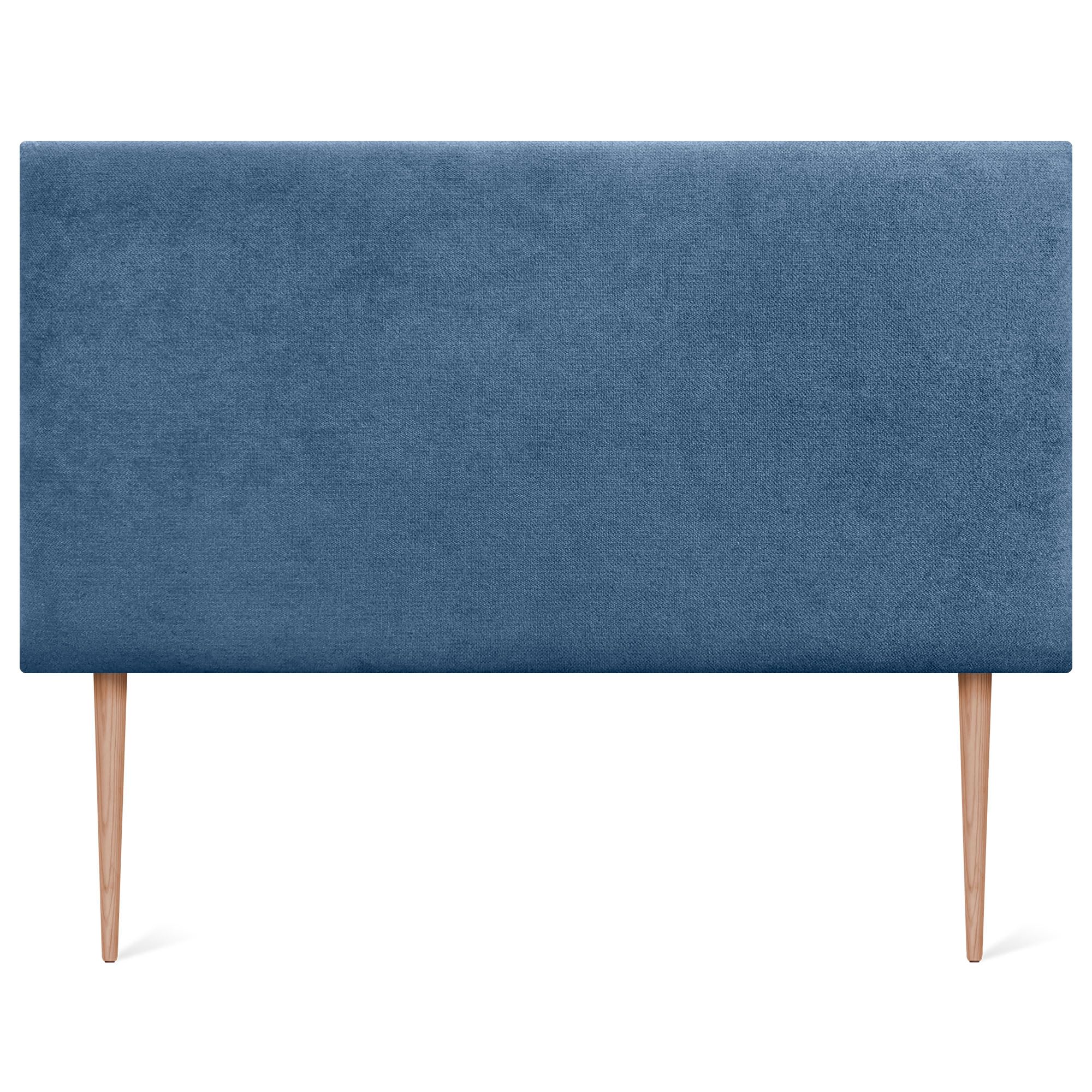 DHOME Testiera Imbottita Liscia in Tessuto Aqualine con Gambe Altezza 70 CM Spessore 4 cm e 8 cm per Parete Acustica Fonoassorbenti Testata Letto Camera (Azul, 160cm, Spessore 8cm)