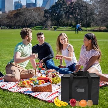 Insulated-Grocery-Delivery Food Delivery Bag for Hot Food - Insulated Reusable Grocery Bags Insulated Pizza Delivery Bag,Warm & Cooler Bags for Food & Grocery Delivery Bag Hold