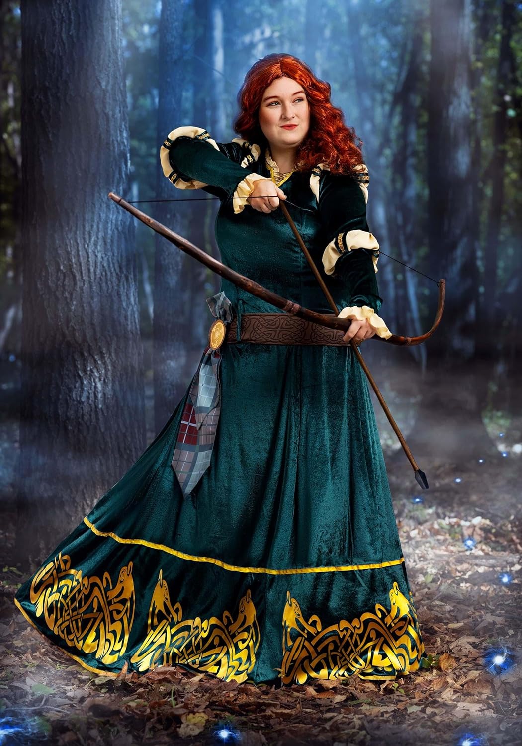 Disney Pixar Brave Plus Size Merida Costume - Adult Premium Merida Dress for Halloween and Cosplay