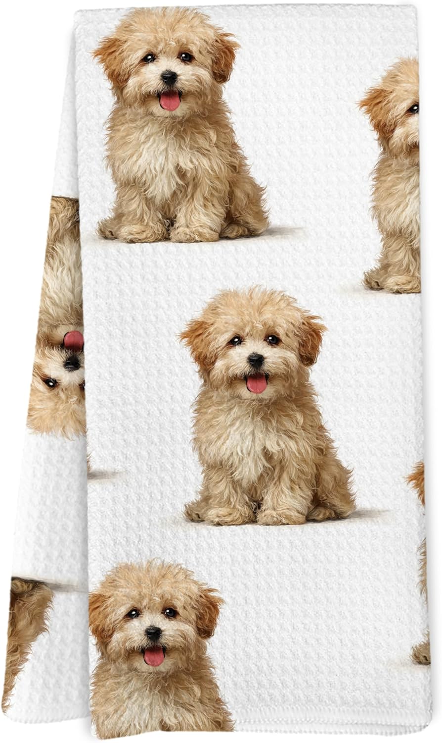 Yorhifa Maltipoo Gifts Kitchen Towels, Maltipoo Dog Gifts for Women Men Dish Tea Towels for Kitchen Bathroom Decor, Dog Lover Gifts Hand Towels for Bathroom Decor, 16x24 Inches