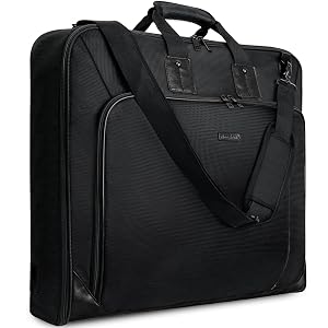 Noozion Garment Bag for Travel Large Carry On Suit Bag for Business Up to 3 Suits Wrinkle Free