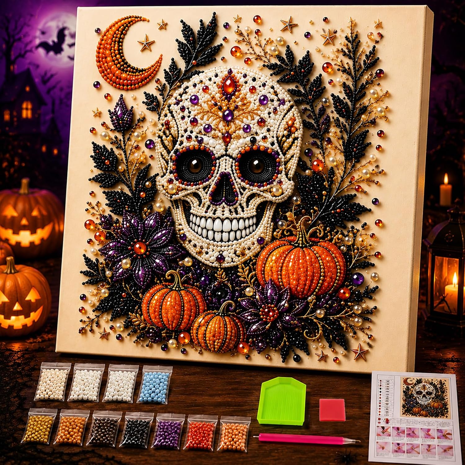 Halloween Diamond Art Kits for Adults,Diamond Painting Kits,Halloween Decor
