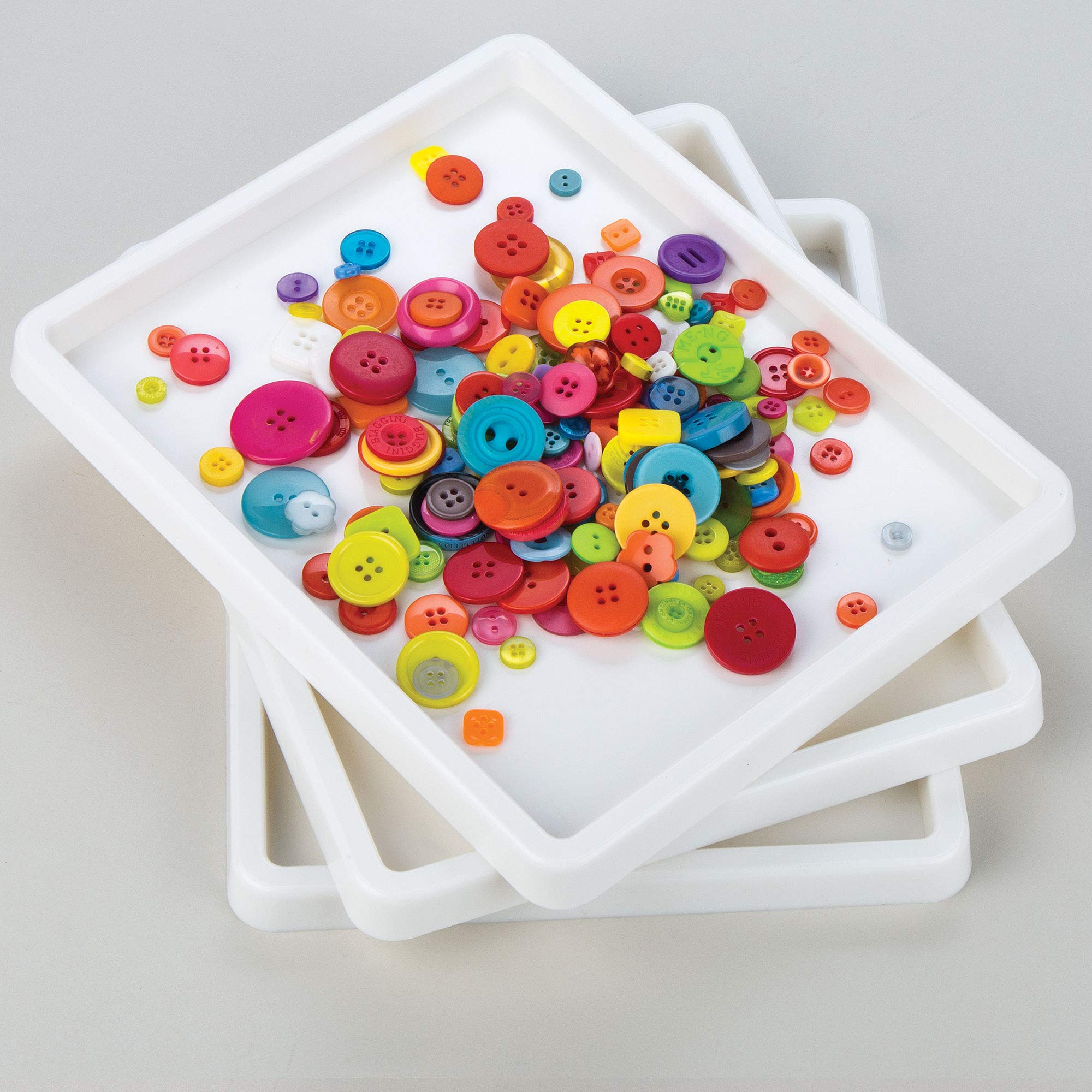 Baker Ross EV2023 Trays, Creative Art Supplies for Kids' Crafts and Painting Projects, Assorted, (Pack of 3)