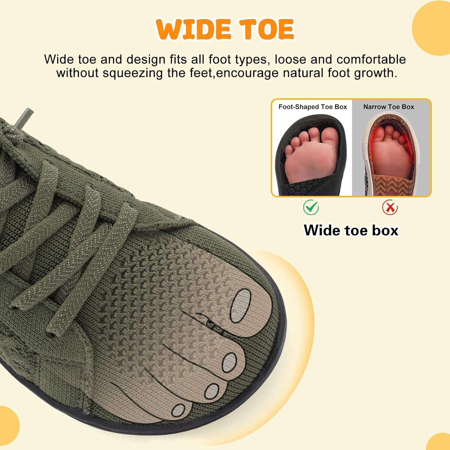 JOINFREE Toddler Shoes Girls Boys Wide Barefoot Shoes Minimalist Walking Sneakers Zero Drop Slip on Tennis Shoe Breathable Naturally Flexible - Image 3
