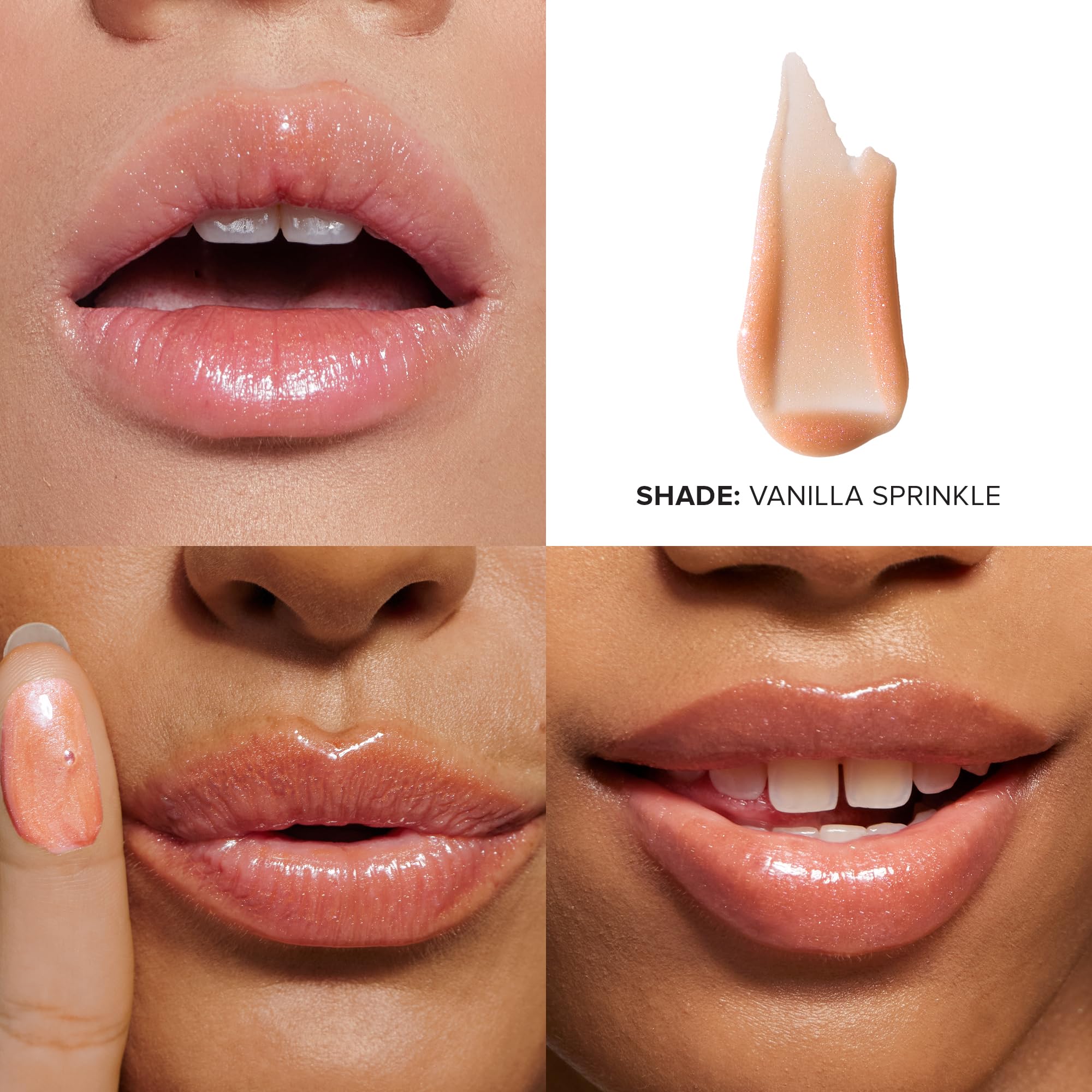 Nudestix Hydrating Peptide Lip Butter – Glossy Lip Balm with Avocado, Shea Butter & 2% Peptides for Hydration & Plumping | Clean, Vegan & Cruelty-Free