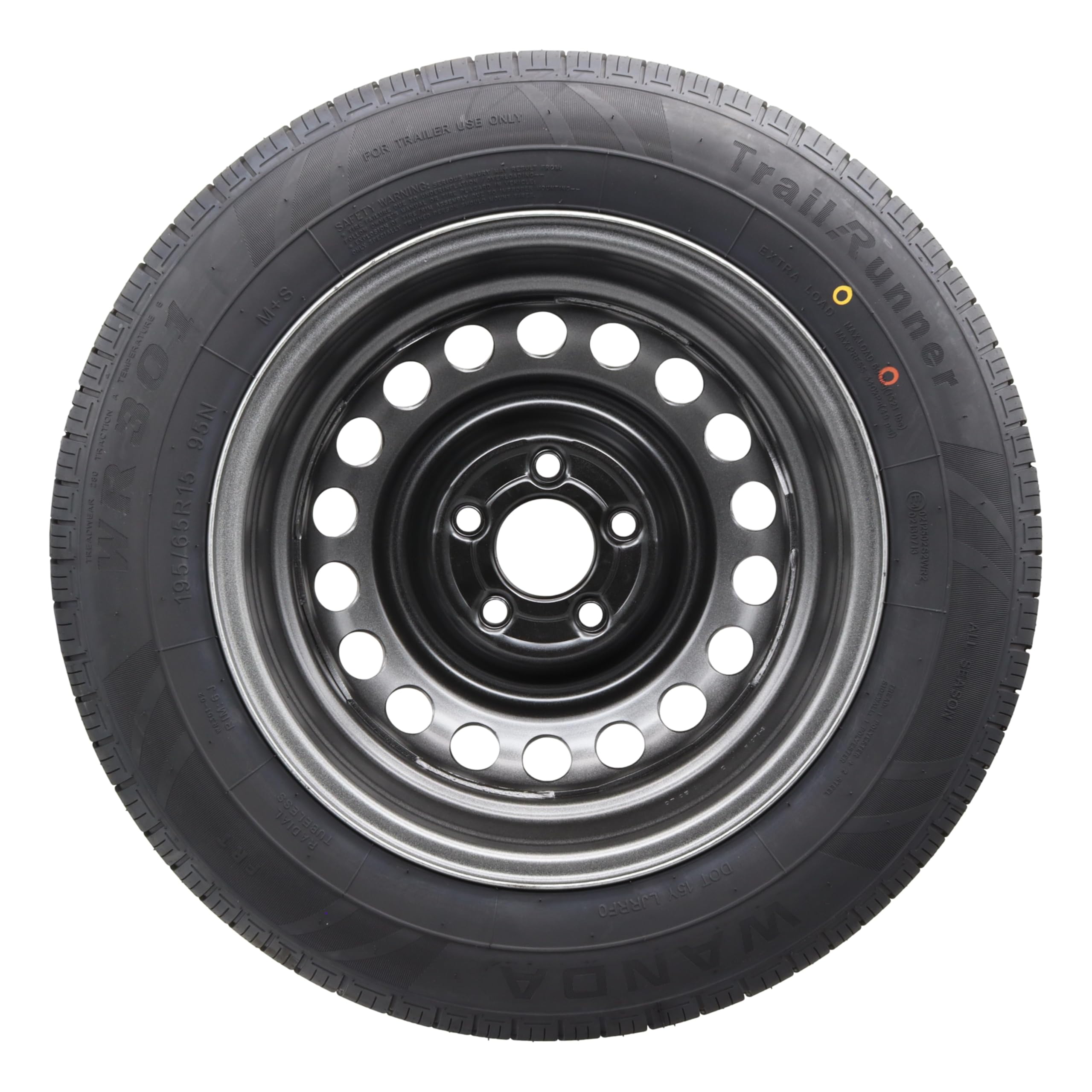 Roue Complète Pour Remorque 195/65 R15XL 112 x 5 - 15" Pour Caravane Avec Pneu 195 65 R 15 XL