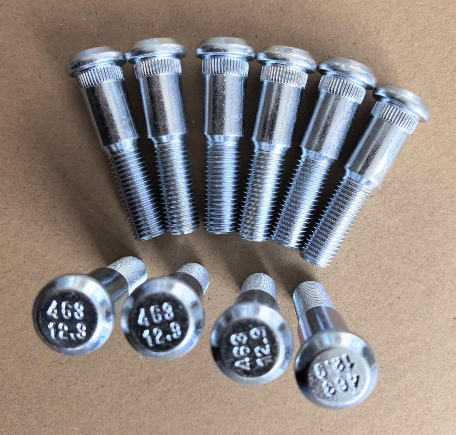 10PCS M12-1.50 Serrated Wheel Stud 610-463 14.30mm Knurl, 58mm UHL Length Compatible with 2003-2006 Pontiac Vibe, fits for 03-06 Toyota Matrix Rear