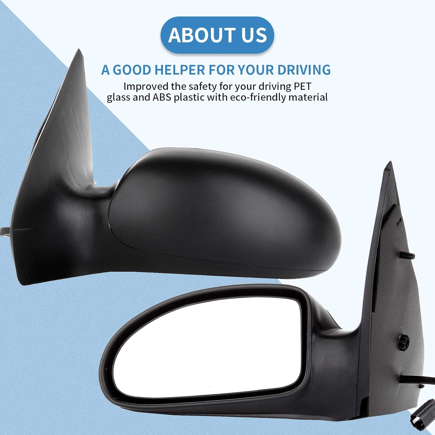 ECCPP Power Side View Mirror Driver Side(LH) for 00-07 for Ford Focus FO1321180 128-58RBR 1S4Z 17682 MAA 955-021