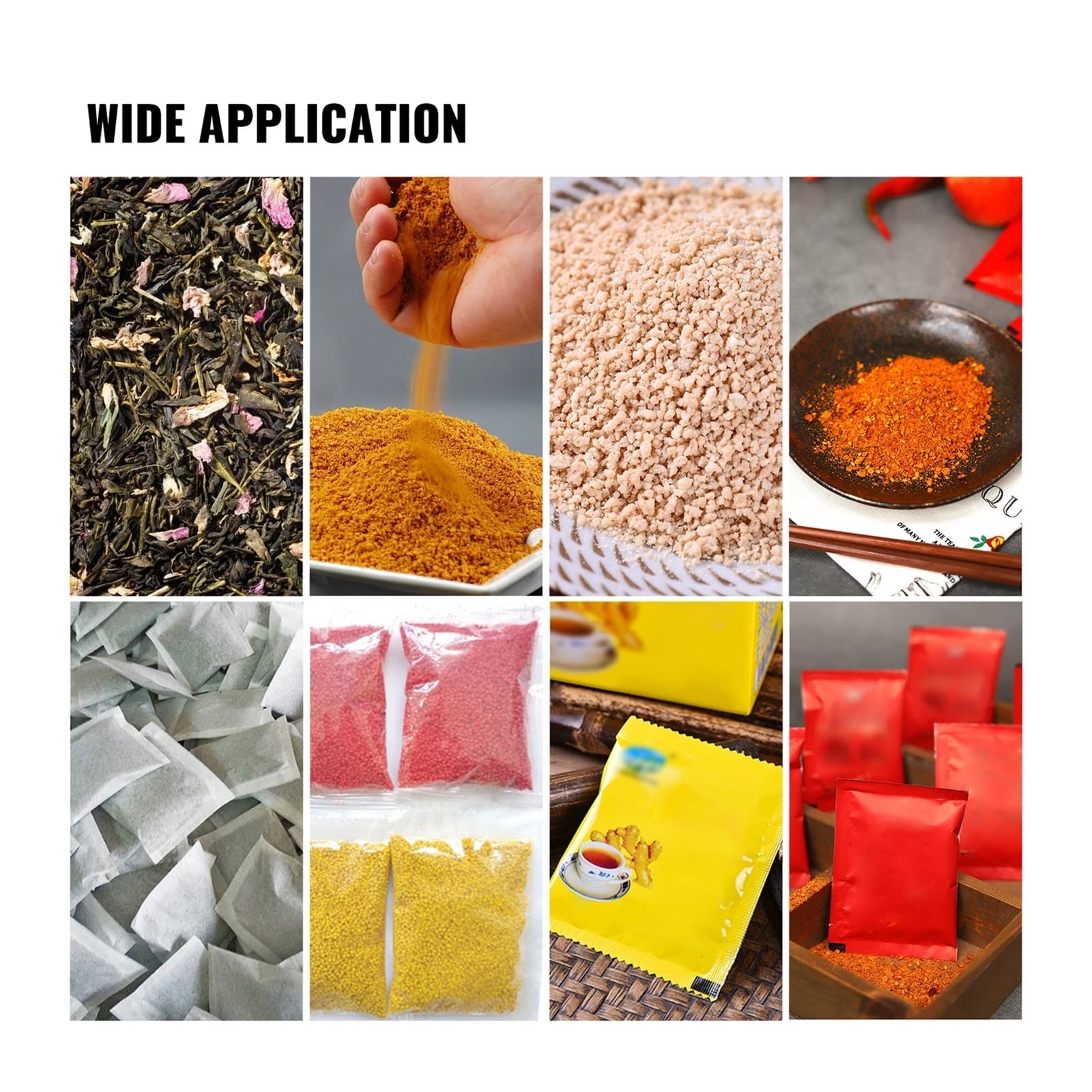 Máquina de llenado de polvo 1-3000g Relleno de pesaje de embalaje de polvo de partículas completamente automático for la industria de materiales secos y móviles Resistente y duradero(1-200 g)