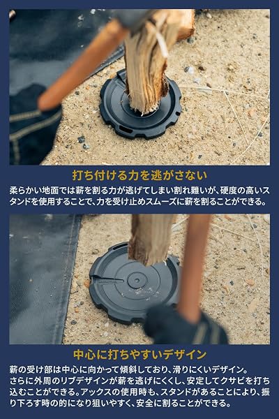 ミグラトレイル(Migratrail) バリアントスタンド 軽量 薄型 薪割り 焚火 多目的スタンド 重量:270g 高強度樹脂製 - 4