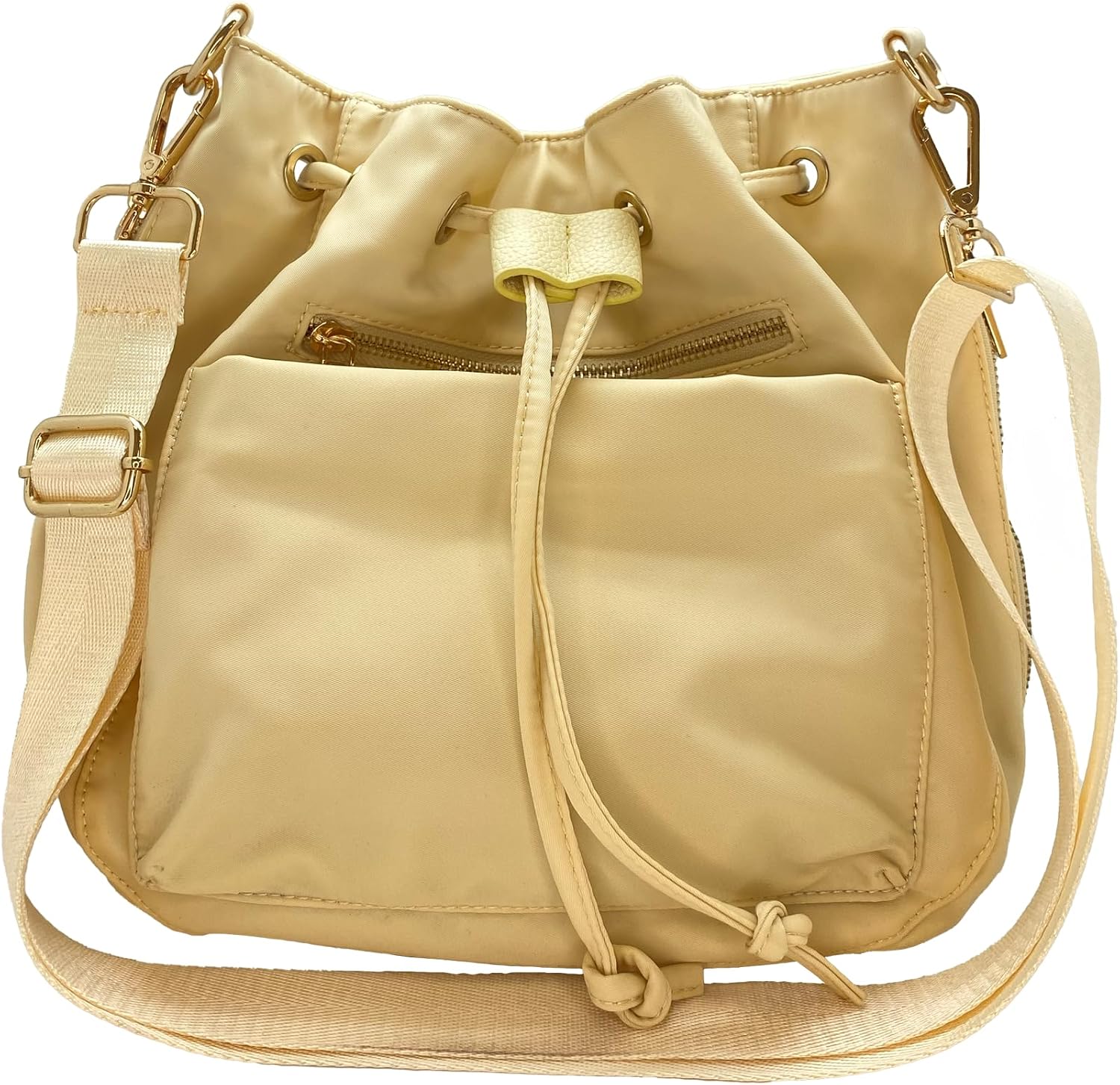 Women’s Bucket Crossbody Handbag – Premium Lightweight Nylon Drawstring Bucket Bag with Adjustable Strap | Organized storage, Secure zip pockets, Hands free carry, Travel ready, Soft structured, Everyday function