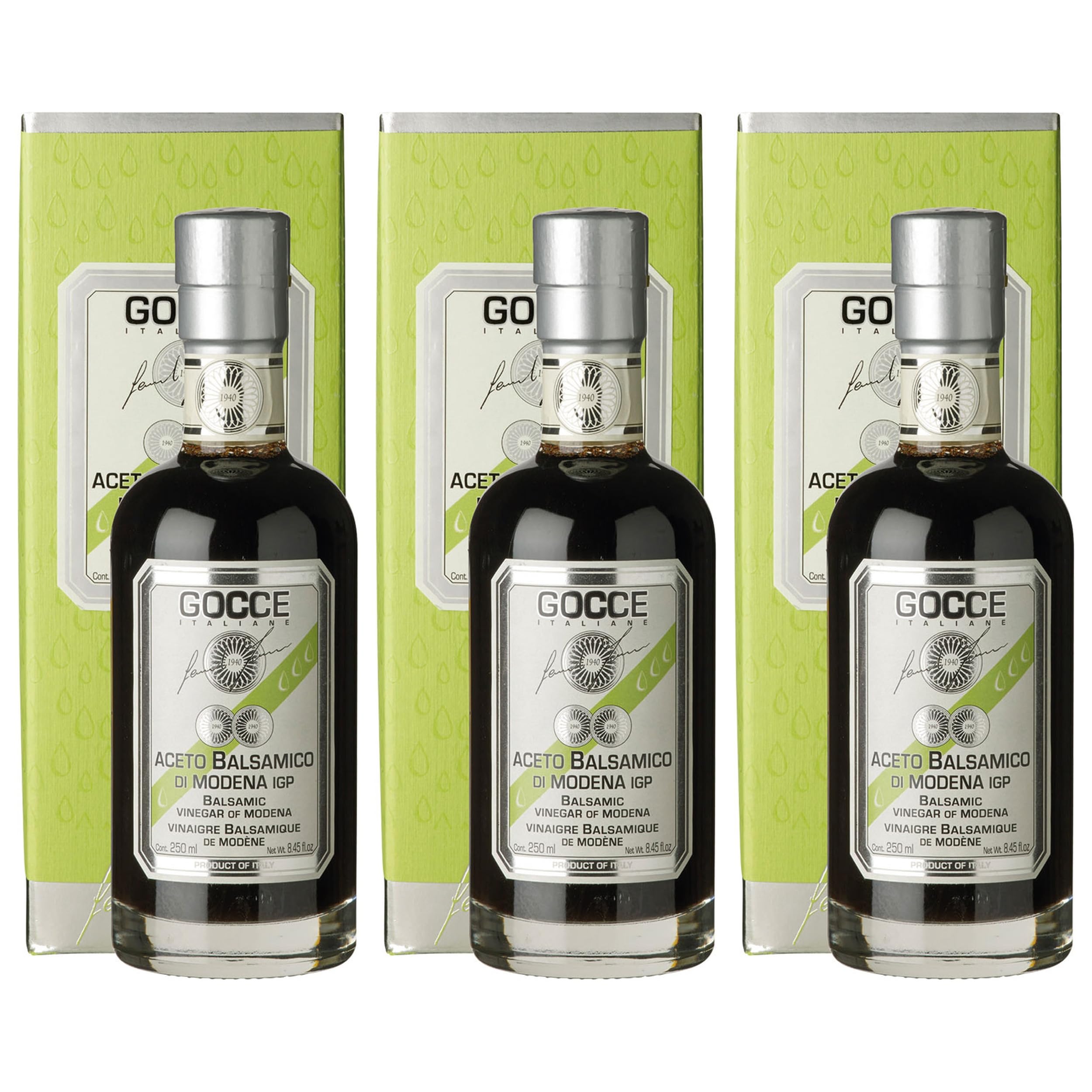 Leonardi Gocce Aceto Balsamico di Modena IGP 4 Travasi Italien inkl. FeinWert E-Book (3 x 0.25 l)